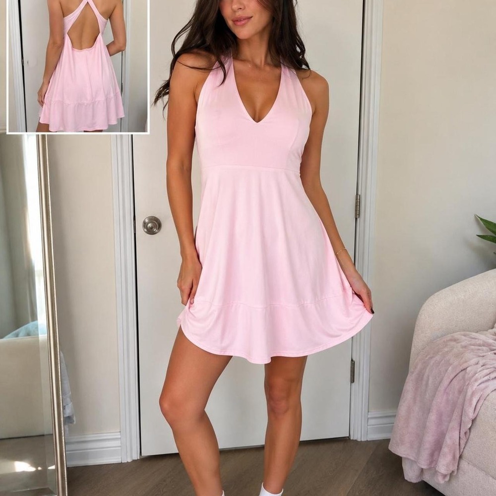 Women's light pink mini dress
